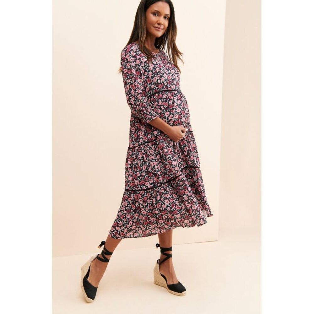 Nom Maternity Aurora Dress Red M